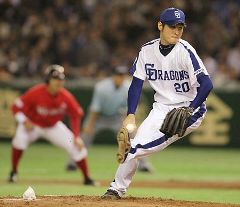 アジアシリーズSK戦に先発して6回3失点の中田賢一=東京ドーム